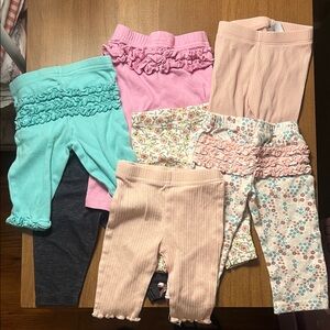 Carter's Kids Leggings Set - Pink, Blue, Floral